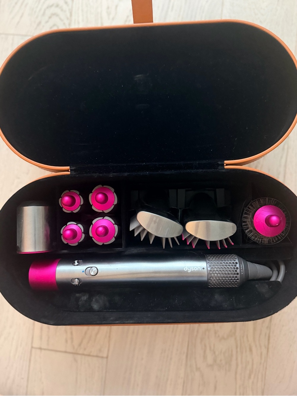 Dyson Hair Styler Set in Pink and Silver